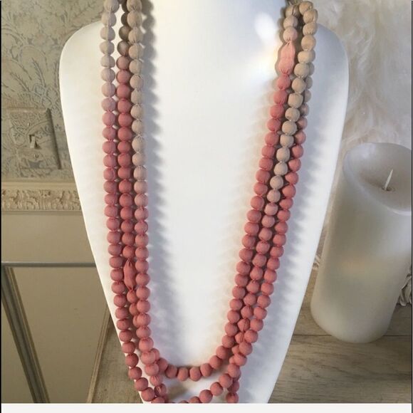 LONG THREE Strand Pink Ombre Fabric Ball - Picture 16 of 16